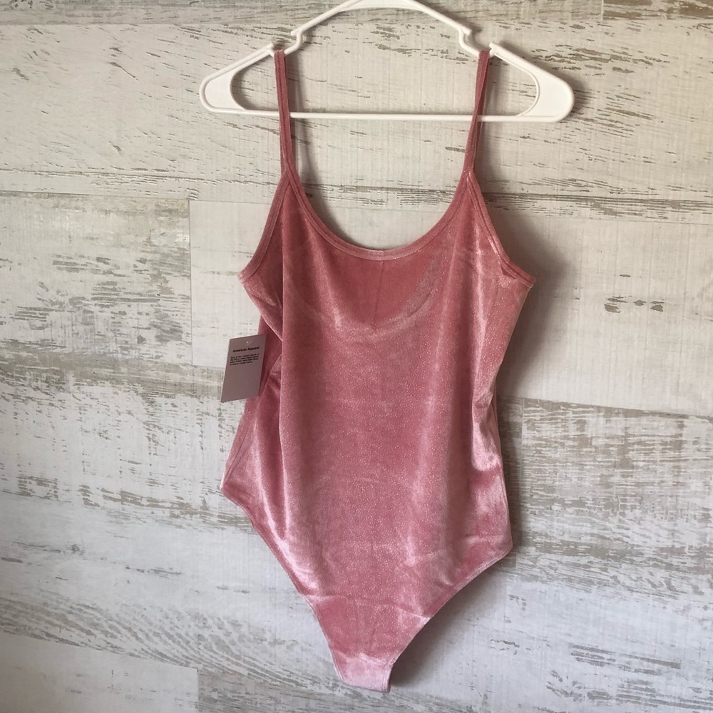 American Apparel Stretch velvet bodysuit XL New